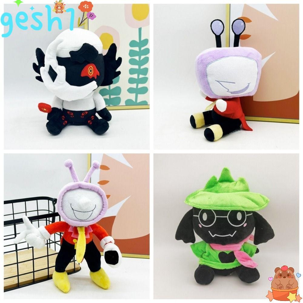 GESH1 Jevil Deltarune ตุ๊กตาตุ๊กตา, Plush/PP Cotton การ์ตูนอะนิเมะตุ๊กตาของเล่น,น่ารักการ์ตูนตุ๊กตาต