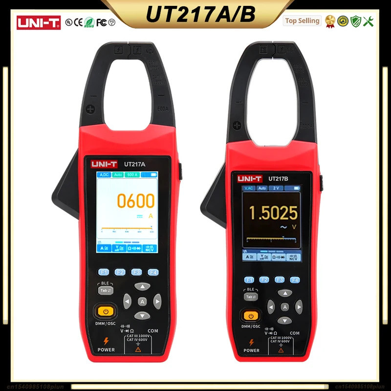 UNI-T UT217A UT217B Oscilloscope Clamp Meter พร้อมบลูทูธแรงดันไฟฟ้าปัจจุบัน Waveform Amplitude ความถี่ Oscilloscope มัลติมิเตอร์