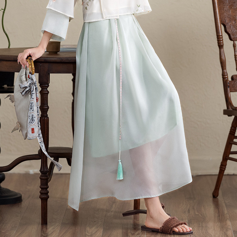 ชุดฮันฟูผู้หญิงสไตล์รีพับลิกันและย้อนยุคจีน ออกแบบมาเพื่อสวมใส่ในฤดูใบไม้ผลิและฤดูร้อน - รูปที่ 3