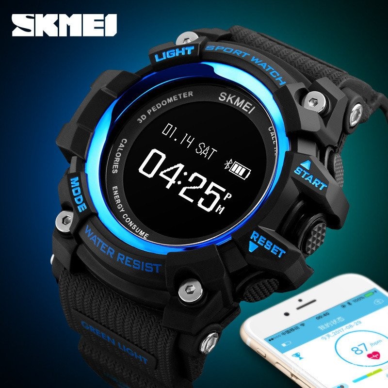 Pedometer นักเรียนมัธยมต้นชายกันน้ํากีฬานาฬิกาอิเล็กทรอนิกส์สมาร์ทดิจิตอล skmei Moment Beauty Multi-