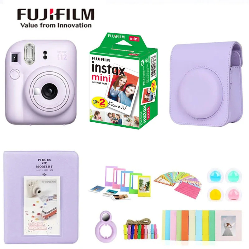 ใหม่กล้อง Fujifilm Instax Mini 12 กล้องมาพร้อมกับกระเป๋ากล้องชุดกระดาษภาพถ่ายฟิล์ม Fuji Instax Mini