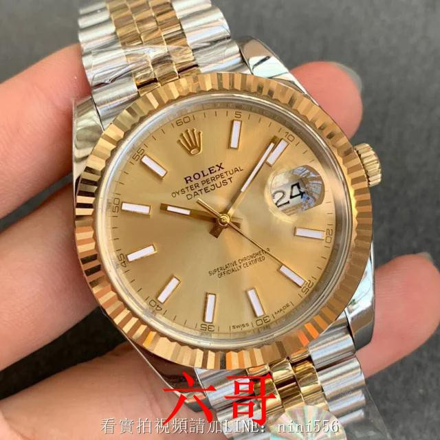 Rolex Rolex , Rolex Datejust series M126333-0010 gold Datejust 41 mm997 นาฬิกากลไกอัตโนมัติ