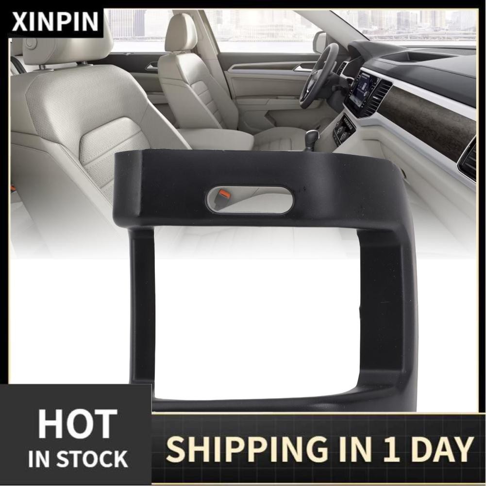 Xinpin POCREATION รถเข็มขัดนิรภัยฝาครอบตกแต่ง Trim สีดำ ABS ภายในความปลอดภัยกรอบ (ซ้าย: 3CN-885-249-