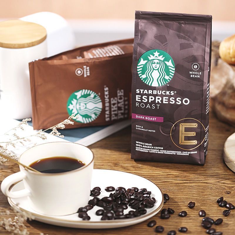 [Starbucks] Coffee House Enjoy นําเข้าเมล็ดกาแฟคั่วลึก 200g เอสเพรสโซ่อิตาลีกาแฟดําบดสด 6-12-21