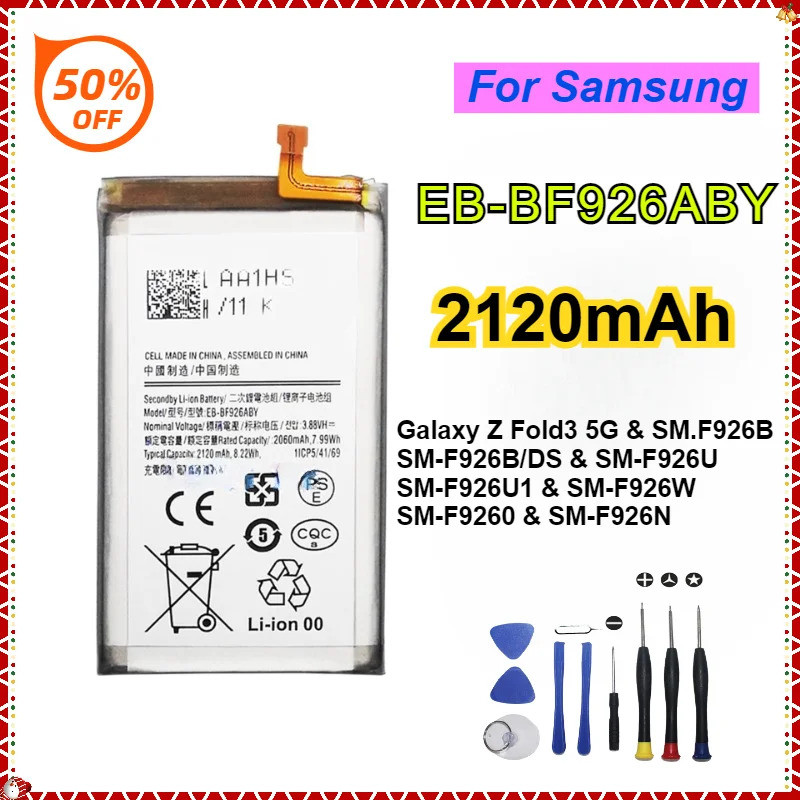 EB-BF926ABY EB-BF927ABY แบตเตอรี่สําหรับ Samsung Galaxy Z หน้าจอพับ 3 5G F926 F927 เปลี่ยนโทรศัพท์ B