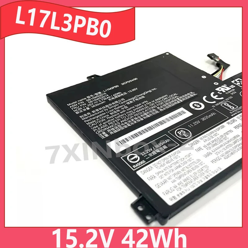 L17L3PB0 L17M3PB0 15.2V 42Wh แบตเตอรี่แล็ปท็อปสําหรับ Lenovo Chromebook 100E 300E 500E C340-11 L17C3