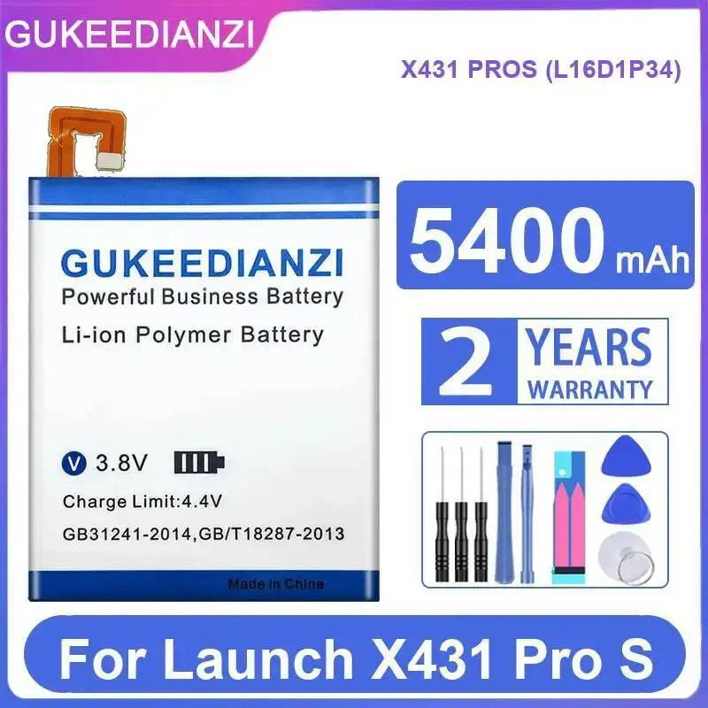 สําหรับเปิดตัว X431 Pro S Pros L16D1P34 แบตเตอรี่แท็บเล็ตประสิทธิภาพยาวนาน 5400Mah