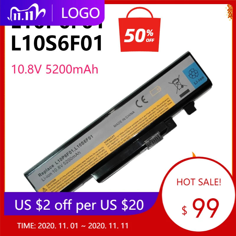 5200mAh แบตเตอรี่แล็ปท็อปสําหรับ Lenovo IdeaPad Y470 Y570A Y470A Y471 Y570 57Y6625 57Y6626 L10P6F01 