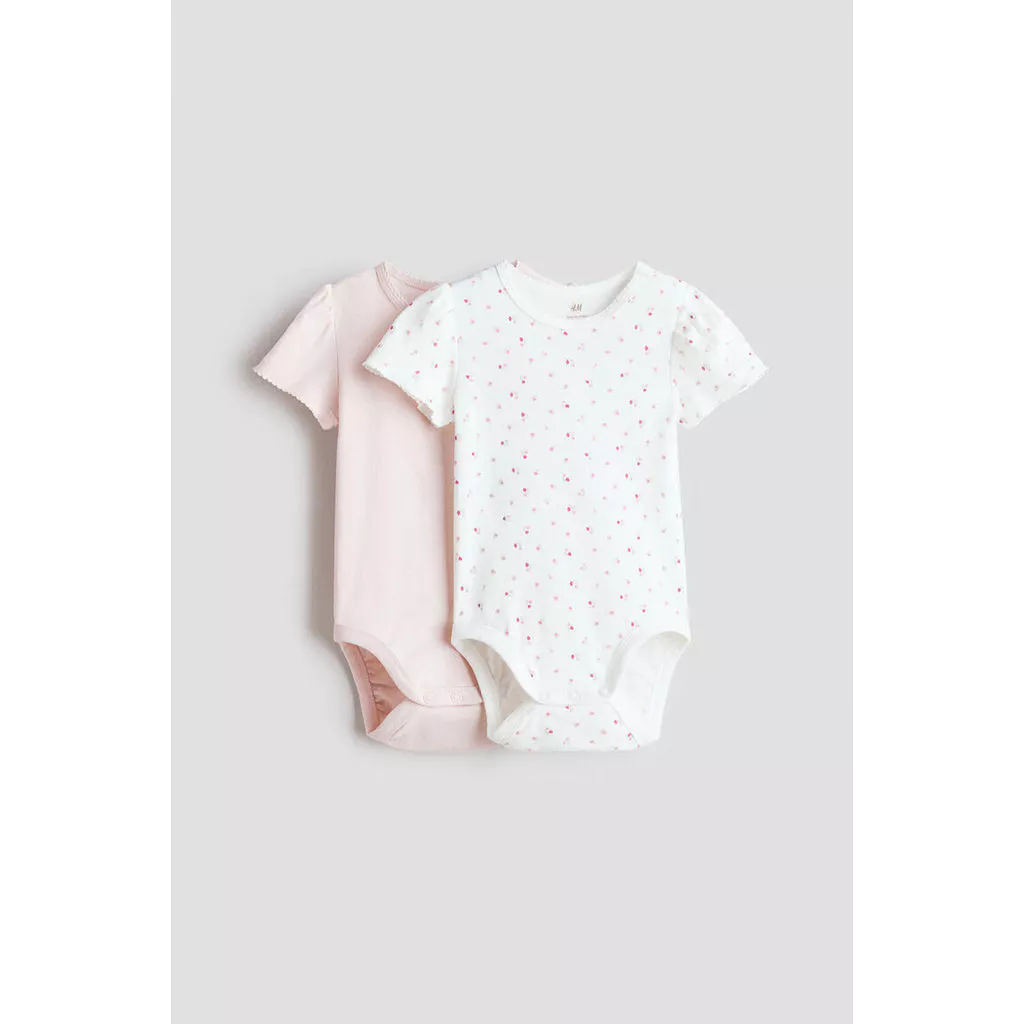 H&M(เอชแอนด์เอ็ม) ชุดบอดี้สูทแขนสั้น 2 ชิ้น เด็กทารก 1159373_15