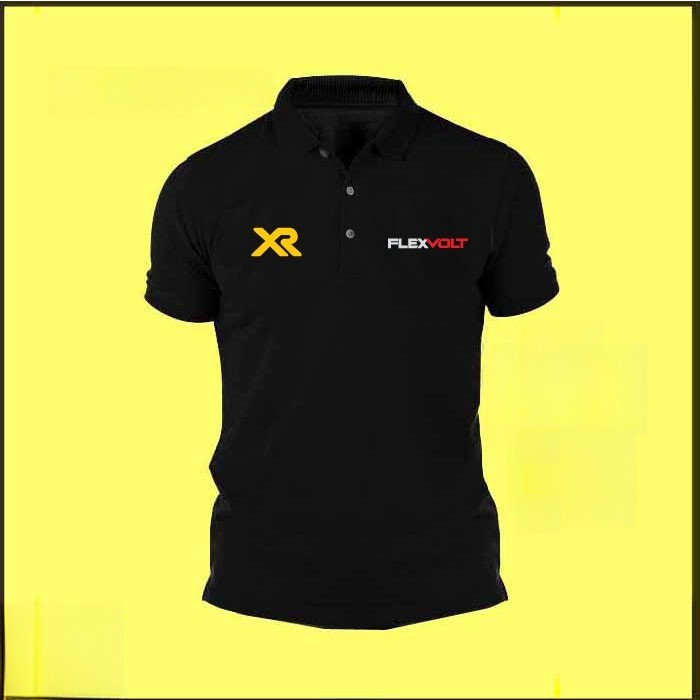 เสื้อโปโลผ้าฝ้ายแท้จาก DeWalt พิมพ์ลายเรียบง่าย เหมาะสำหรับใส่ทำงานหรือใส่ในชีวิตประจำวัน มีไซส์ S-3XL