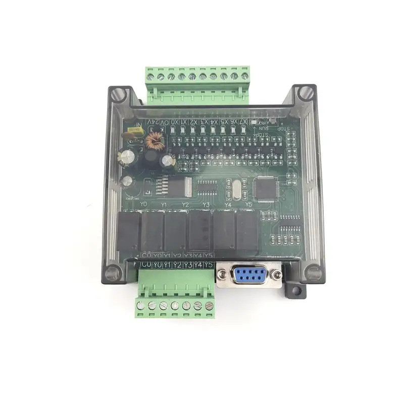 บอร์ดควบคุมอุตสาหกรรม PLC พร้อมเปลือก FX1N-14MR FX1N-14MT โมดูลตั้งโปรแกรมได้คอนโทรลเลอร์