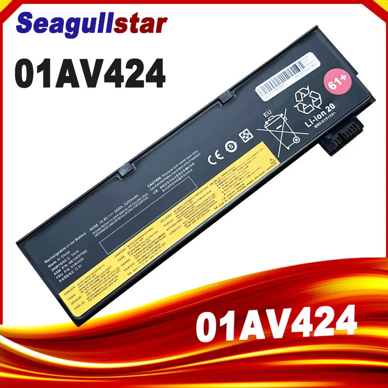 01AV424 72WH แบตเตอรี่แล็ปท็อปสําหรับ Lenovo ThinkPad T470 T480 T570 T580 P51S P52S 01AV423 01AV425 