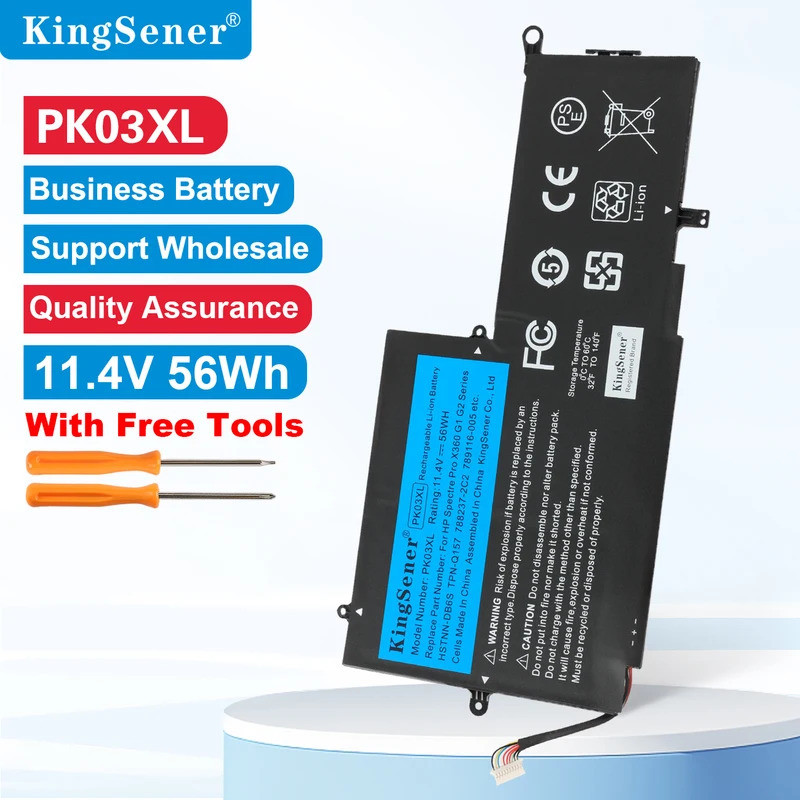 KingSener PK03XL แบตเตอรี่แล็ปท็อปสําหรับ HP Spectre Pro X360 13 G1 Series M2Q55PA M4Z17PA HSTNN-DB6