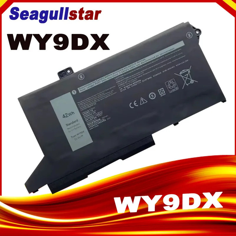 WY9DX 11.4V 42Wh แบตเตอรี่แล็ปท็อปสําหรับ Dell Latitude 5420 5520 Precision 15 3560 RJ40G 01K2CF 075