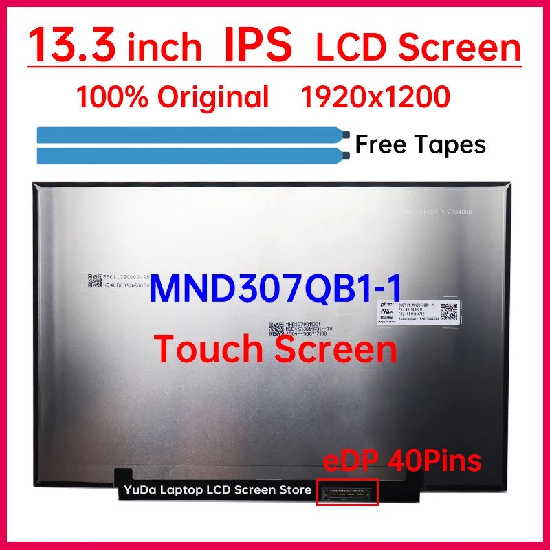 13.3 นิ้วแล็ปท็อปหน้าจอสัมผัส LCD MND307QB1-1 สําหรับ Lenovo ThinkPad X13 Gen 6 L13 Gen 6 จอแสดงผล M
