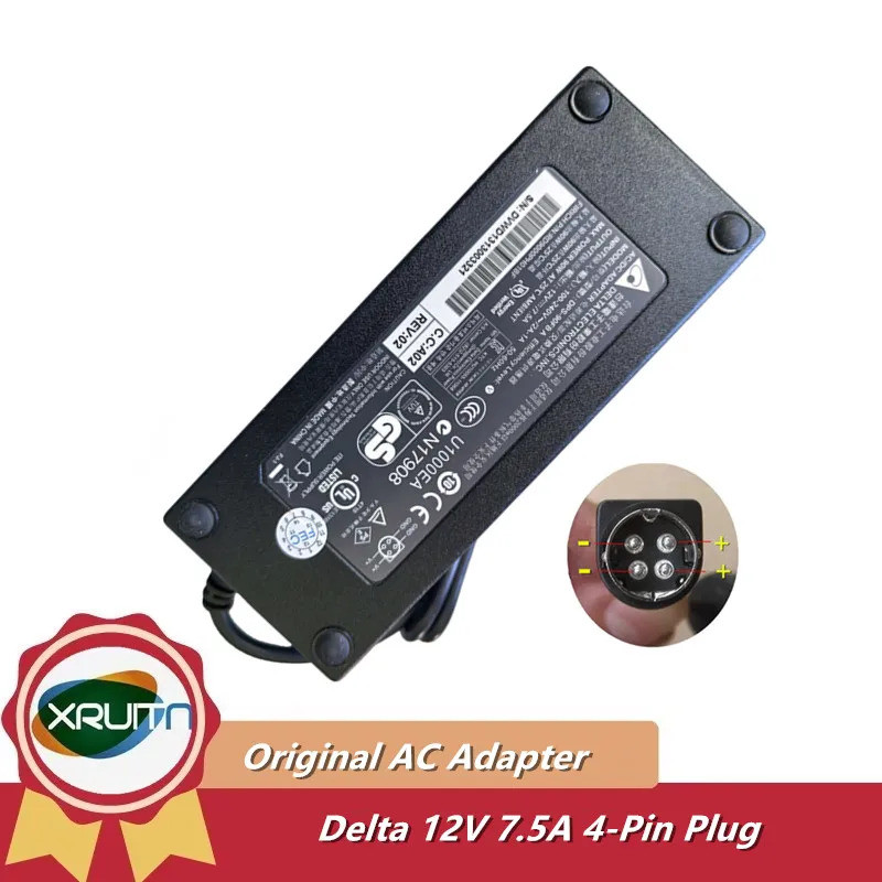 ใหม่ของแท้ Delta DPS-90FB 12V 7.5A 90W 4-PIN ADP-96W AC DC Adapter แหล่งจ่ายไฟ FEC MP-3435 Z21400E-A