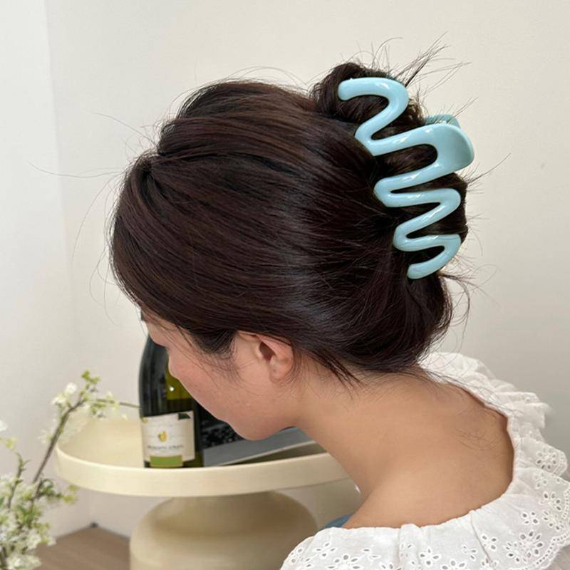Tw สีสัน Jelly Wave Shark Hair Claw คลิป Anti-slip รูปที่ 7