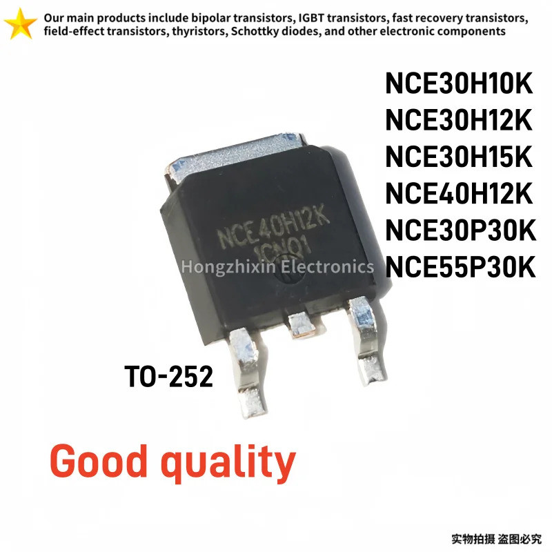 5PCS NCE30H10K NCE30H12K NCE30H15K/40H12K/30P30K/55P30K Surface Mount TO-252 MOSFET