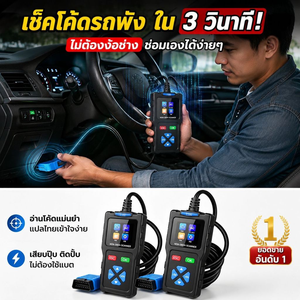 💥รถยนต์ 97% สามารถใช้งานร่วมกันได้💥เครื่องสแกนวินิจฉัยรถยนต์ เครื่องตรวจจับข้อผิดพลาดรถยนต์  ทั้งมือใหม่และมืออาชีพ