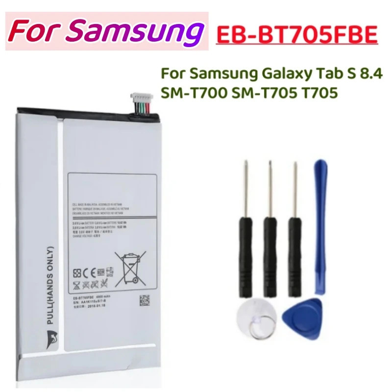 ใหม่ EB-BT705FBC EB-BT705FBE แบตเตอรี่แท็บเล็ตสําหรับ Samsung Galaxy Tab S 8.4 SM-T700 SM-T705 T705 