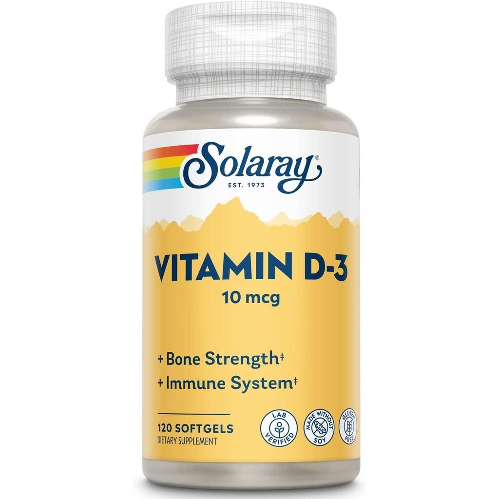 SOLARAY วิตามิน D-3-400 IU | 120 ซอฟท์เจล