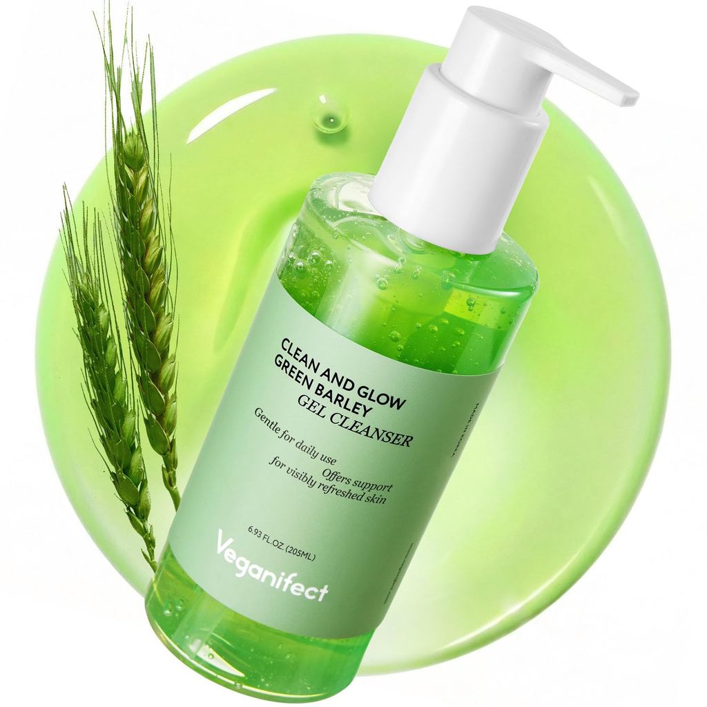 VEGANIFECT LHA Gel to Foam Cleanser, Low pH Gentle Daily Face Wash, Mild Pore Care & Hydrating Clean