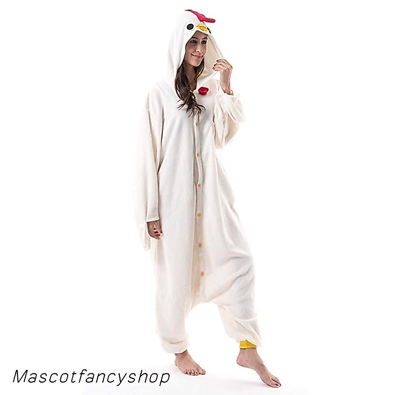 Mascotfancyshop - ชุดมาสคอต ชุดแฟนซี ไก่ขาว (white chicken)