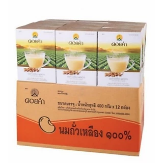 นมถั่วเหลือง100% ดอยคำ(ยกลัง)400กรัม×12ถุง
