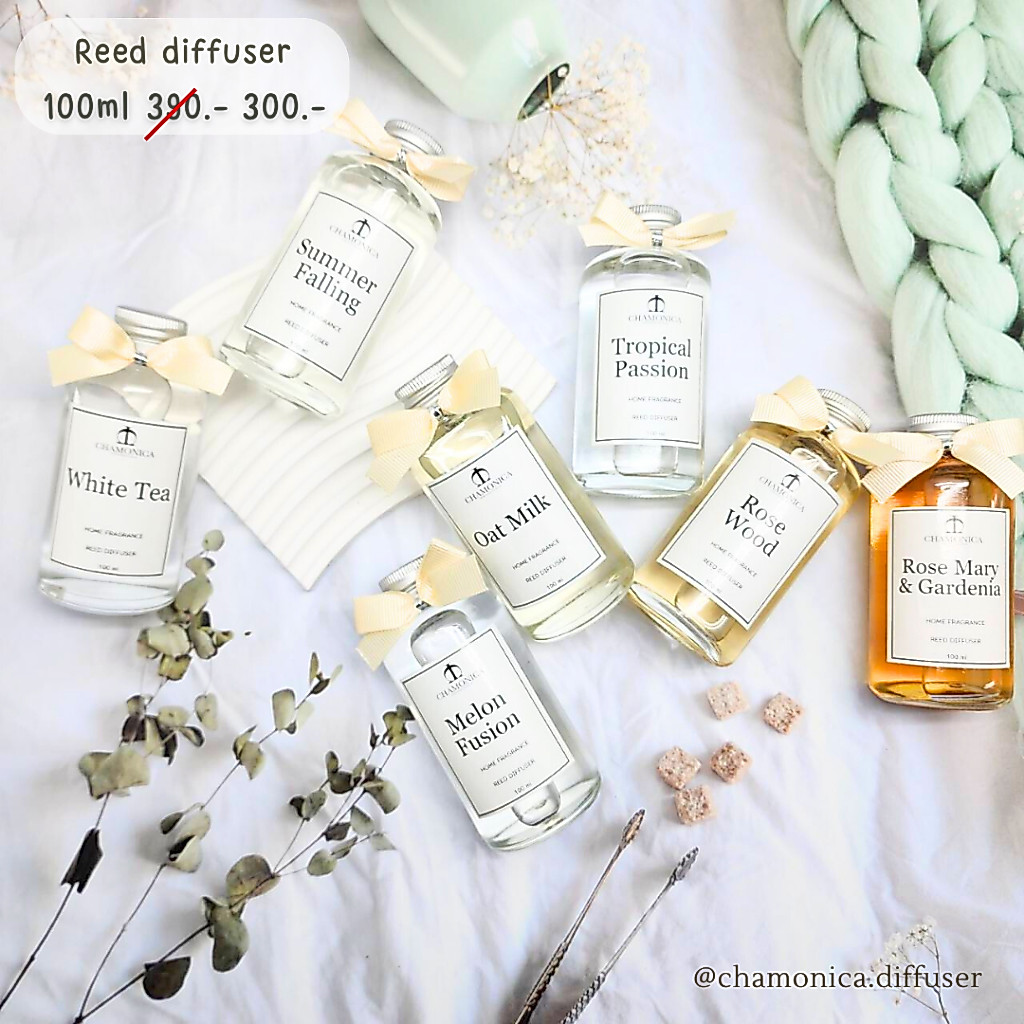 Perfume Wiz น้ำหอมปรับอากาศ 100 ml Reed Diffuser 100 ml หอมสะอาด ห้องหอม