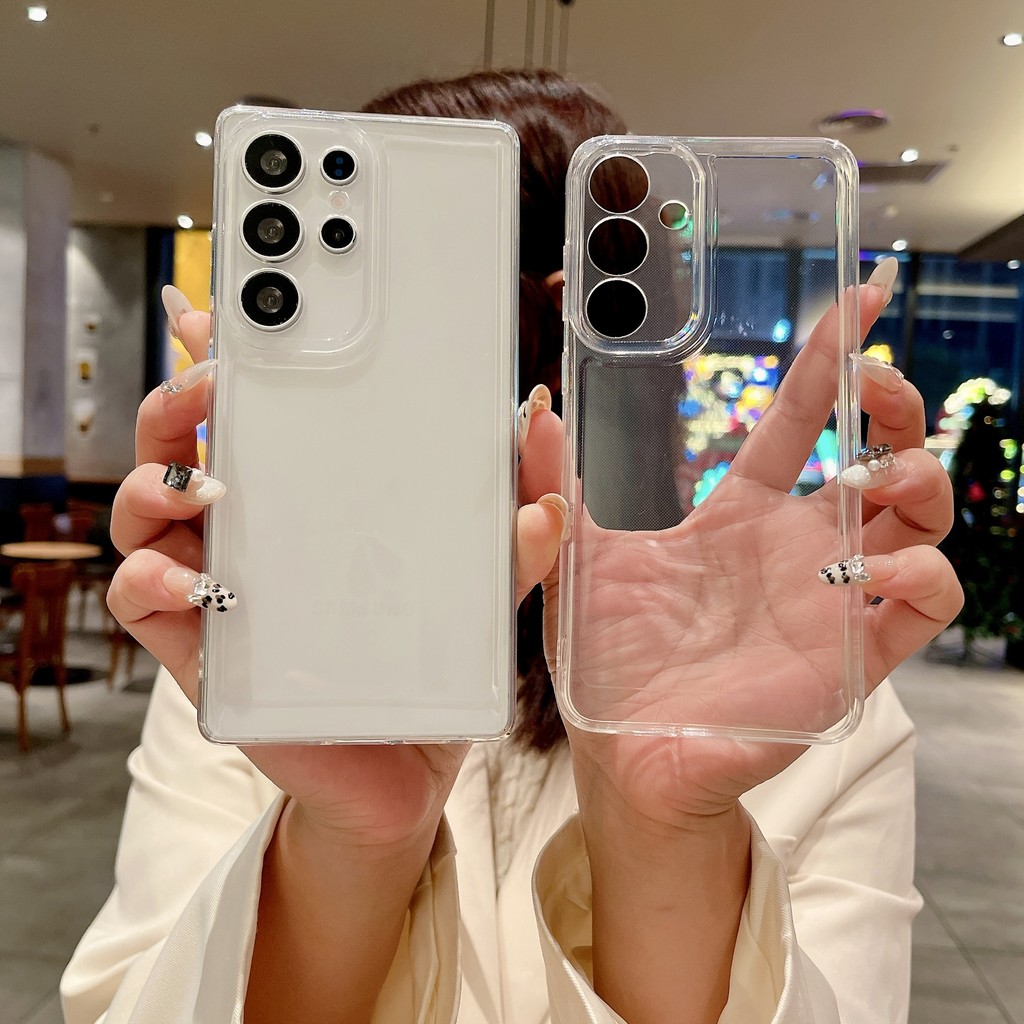 เคสโทรศัพท์ Transparent Silicone For Samsung S25 Ultra S24 Ultra A57 A56 A06 4G A07 4G A36 A10s S25 เคสป้องกันกันกระแทก