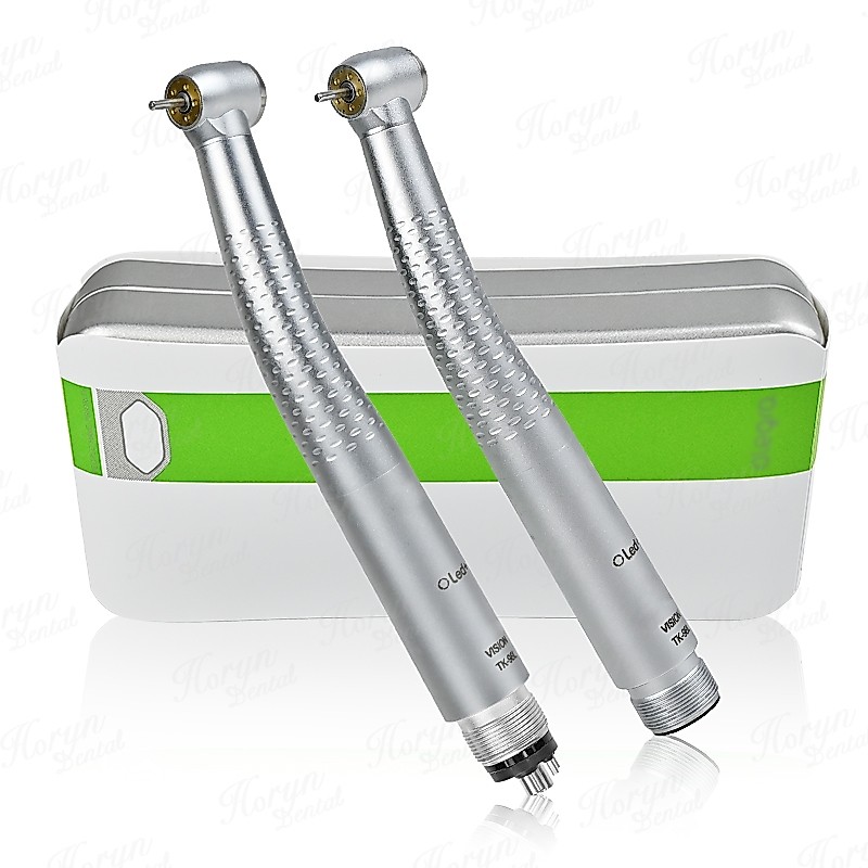 Dental 5 LED Handpiece ความเร็วสูงทันตแพทย์เคล็ดลับ E-Generator Air Turbine 2/4 หลุมปุ่มกด 5 สเปรย์น้ําเซรามิคโรเตอร์เครื่องมือ