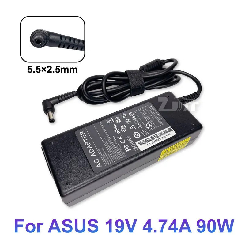 19V 4.74A 90W 5.5*2.5 มม.AC แล็ปท็อปอะแดปเตอร์ชาร์จไฟสําหรับ ASUS A52F A53E A43S A55V K550 K55V D550