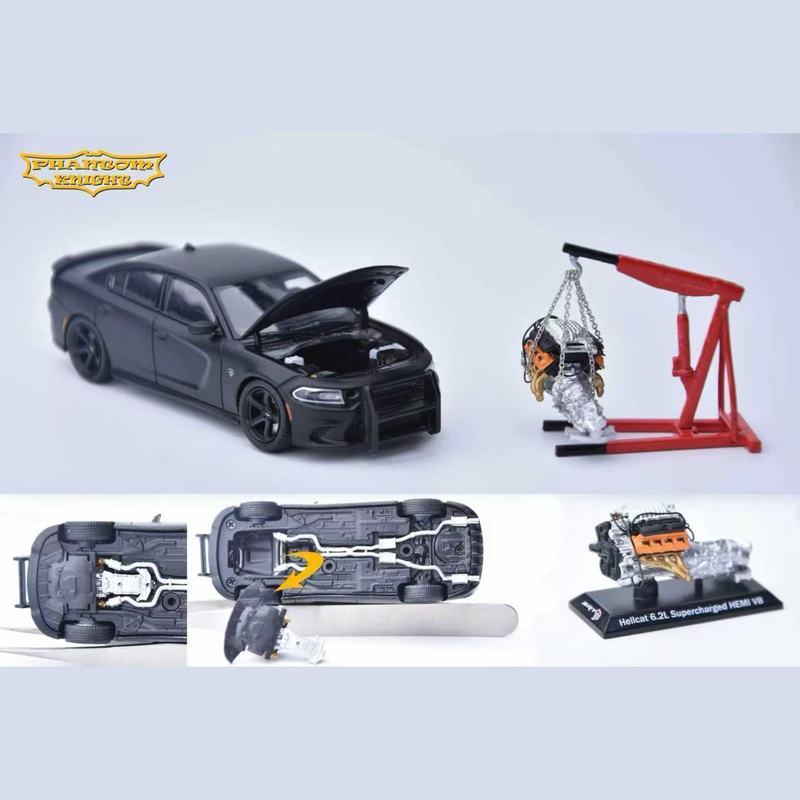 PK 1: 64 Dodge Charger Dodge Charger SRT Hellcat โมเดลรถโลหะผสม