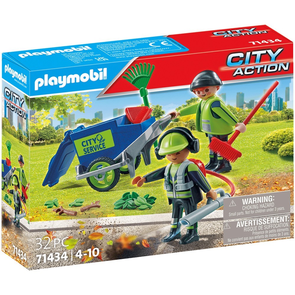 Playmobil City Action 71434 Street Cleaning Team Figure Set ของเล่น