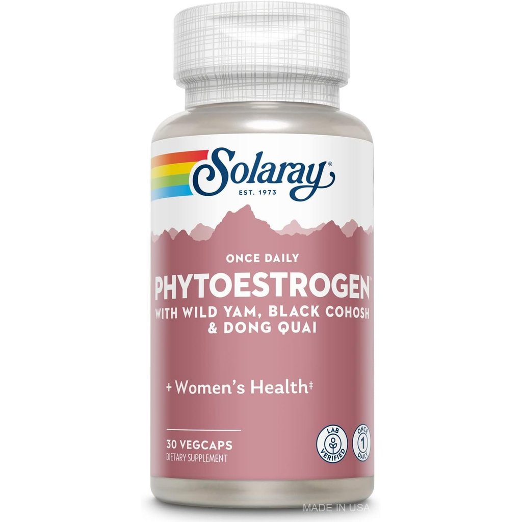 SOLARAY Once รายวัน Phytoestrogen - Phyto Estrogen ผลิตภัณฑ์เสริมอาหาร for Women with Black Cohosh, 