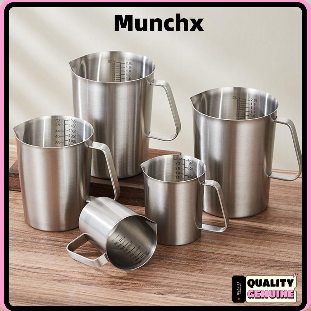 ถ้วยตวง MUNCHX, การออกแบบขนาดด้านในพร้อมฝาปิดบีกเกอร์ในห้องปฏิบัติการ, 304 สแตนเลสความจุขนาดใหญ่หนา 