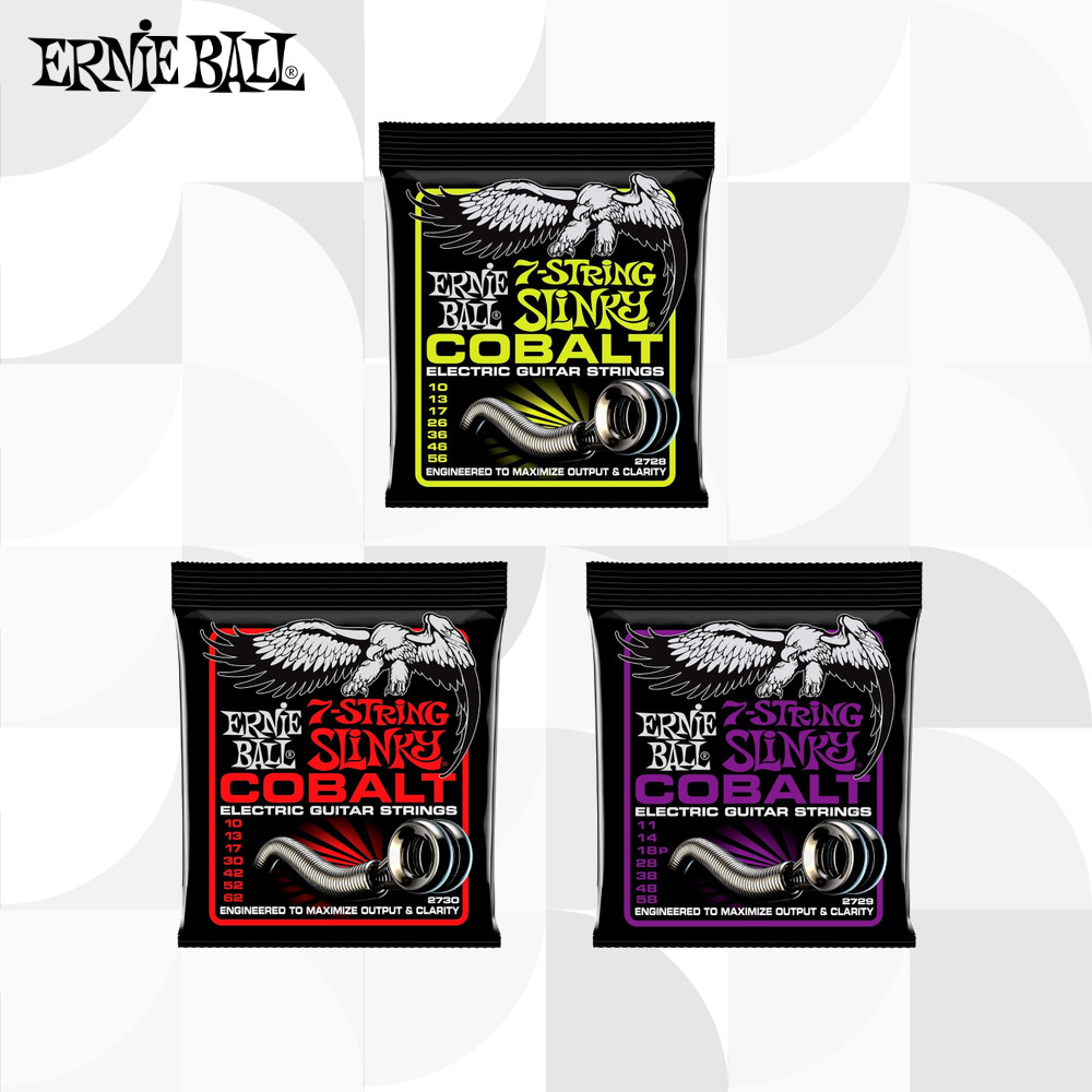 ERNIE BALL Cobalt 2728/2730/2729 Regular Slinky/Skinny Top Heavy Bottom Slinky/Power Slinky 7 สาย El