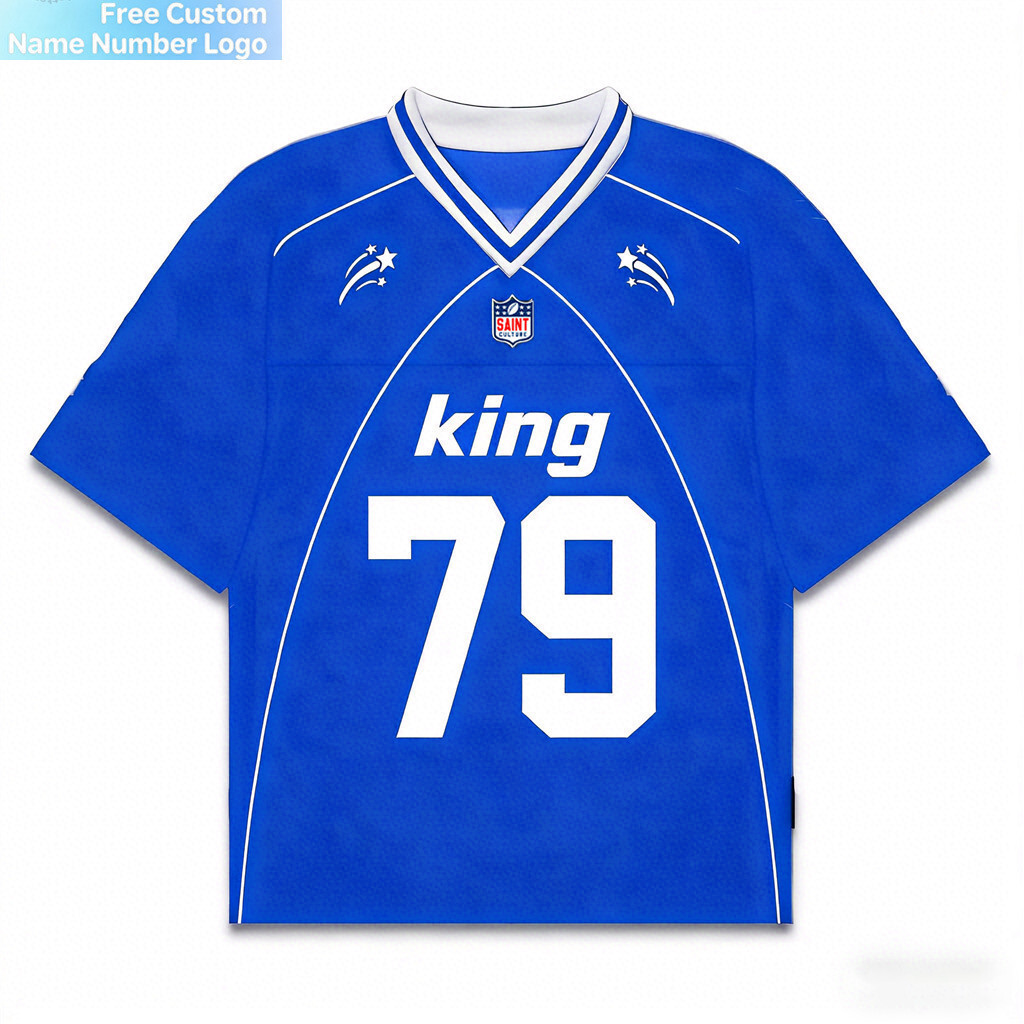 [ชื่อและหมายเลขที่กําหนดเองฟรี] 79 Jersey Vintage Oversize Rugby Retro Streetwear เสื้อขนาดใหญ่เบสบอ