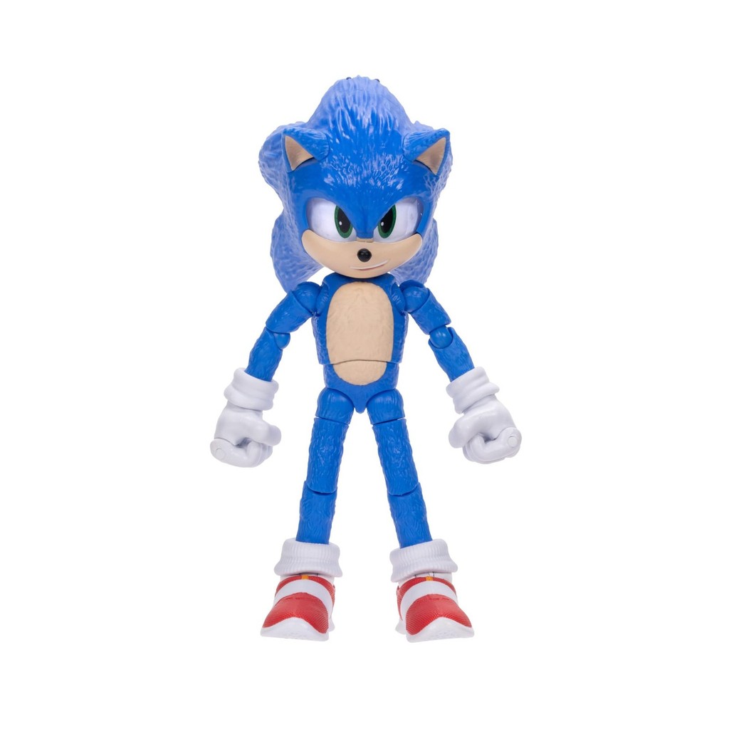 Sonic 3 Movie Sonic Collector Toy Figure โดย Jakks Pacific, Stands 5 / 13 cm Tal|สต็อกพร้อม|ของขวัญข