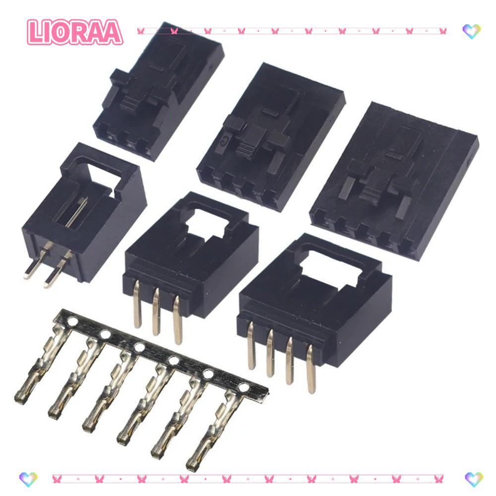 ลิโรร่า‌A 5 ชุด Dupont Connector Kit, เดี่ยวแถวตรง Pin Header Housing, มุมขวาการนําไฟฟ้าที่ดีพร้อมหั