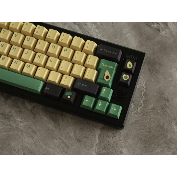 Avocado Theme Keycap PBT Sublimation สําหรับคีย์บอร์ดแบบกลไกปุ่มที่ไม่ซ้ํากันเชอร์รี่โรงงานเดิมคุณภา
