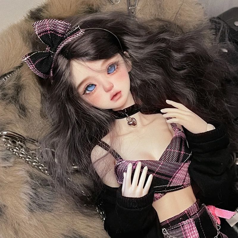 4 Points Girl Doll Aiko bjd Doll sd ตุ๊กตาแท้ bjd Girl Suit Classy Joint Humanoid Makeup Doll