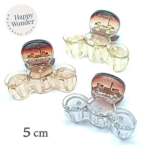 กิ๊บหนีบผม รวบผมครึ่งศีรษะ 5 cm 4 สี น้ำหนักเบา เคลือบมัน หนีบแน่น