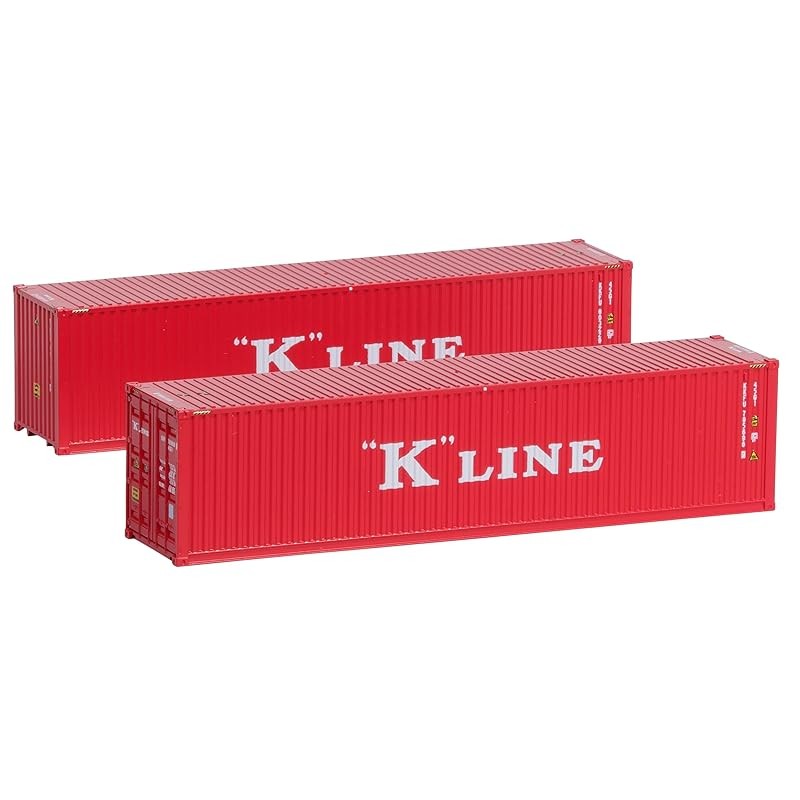 KATO N Gauge 40ft High Cube Container Kawasaki Kisen 2pcs Railway Model Supplies 23-580D