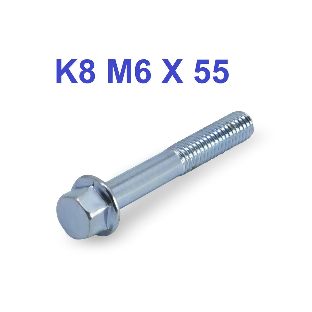 FLANGE BOLT / FLANGE BOLT K8 สีขาว M6 X 55