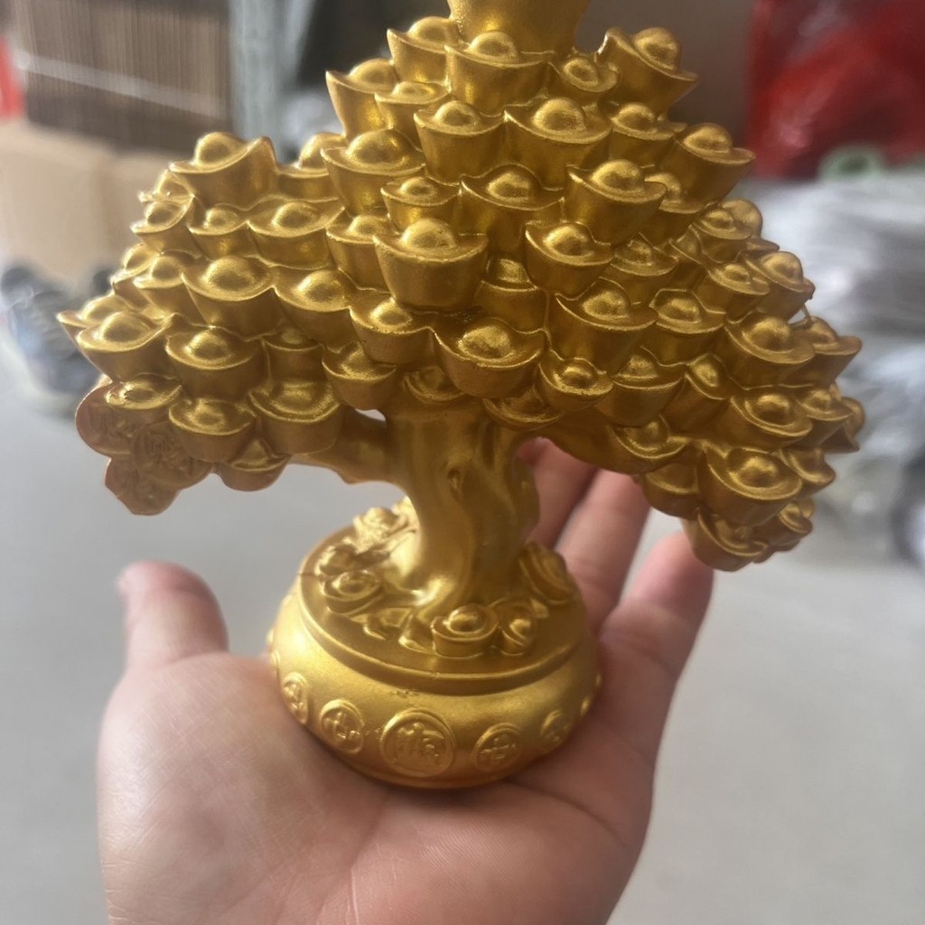 Money Ingot Fortune Tree Lucky เครื่องประดับห้องนั่งเล่น Shop Home Office ตกแต่งเปิดของขวัญต้นไม้เงิ