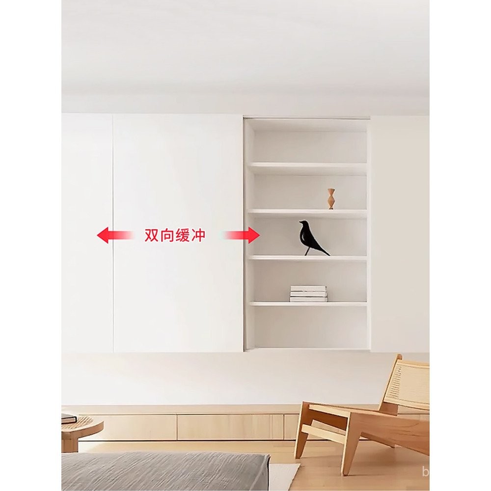 ห้องครัวตู้ทีวี OD59 Dual Cushioning ห้องนั่งเล่นประตูบานเลื่อนฮาร์ดแวร์ Track Slot-ฟรีสไลด์รางสามาร