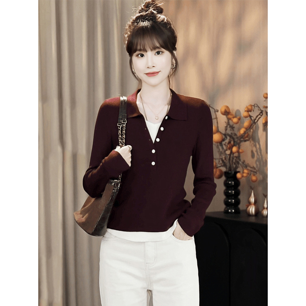 sculptor sweater sweater set เสื้อกันหนาวถักสำหรับผู้หญิง ออกแบบชัดเจน สบายๆ ในฤดูหนาว