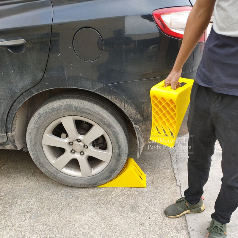 รถล้อ Chock ล้อ Stopper บล็อกล้อ Sturdy ยาง Slip Stopper แบบพกพายางสนับสนุน Chock สําหรับรถ Secure T