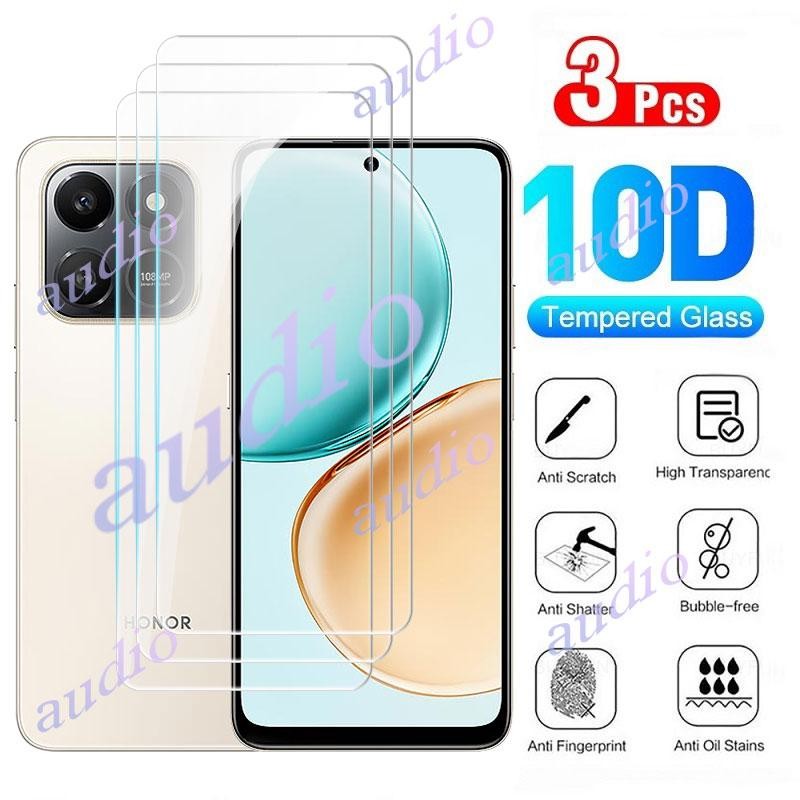 Honor X7d 4G 3 ชิ้นกระจกนิรภัยป้องกันหน้าจอสําหรับ HONOR X7d HonorX7d 4G 5G 2025 โปร่งใสป้องกัน Slim